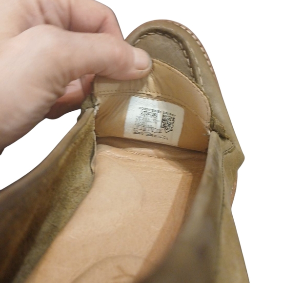 Sperry Green Leather Flats Women's Classic Leather Loafers Size 9 - Picture 10 of 12